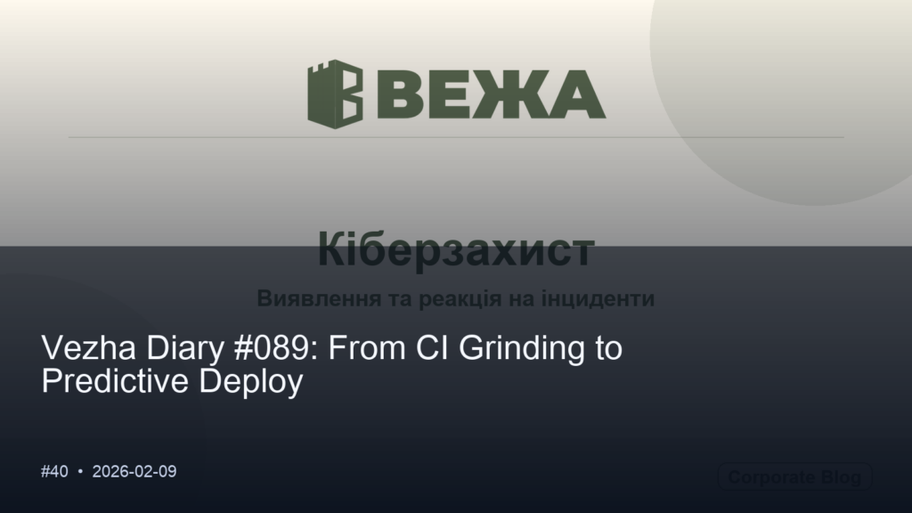 Vezha Diary #089: From CI Grinding to Projected Deploy