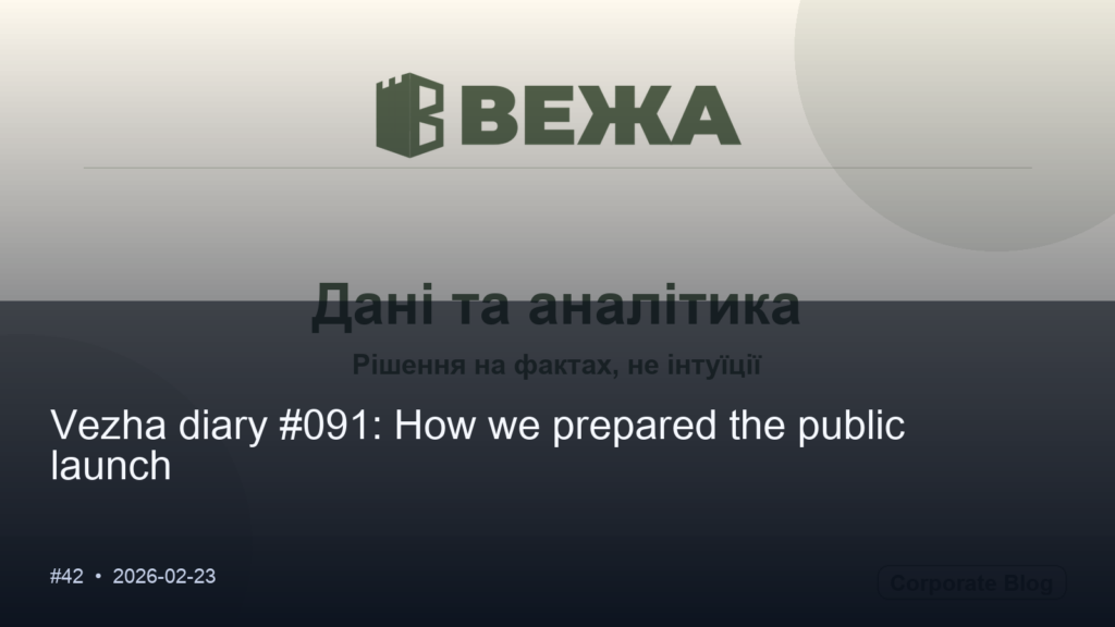 Vezha diary #091: How we prepared the public launch